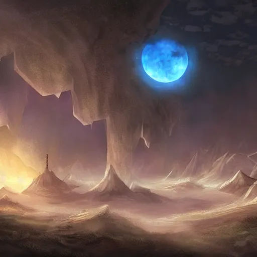 Image similar to moonlight sun pillar magic spell, night, epic fantasy style art, fantasy epic digital art, epic fantasy card game art