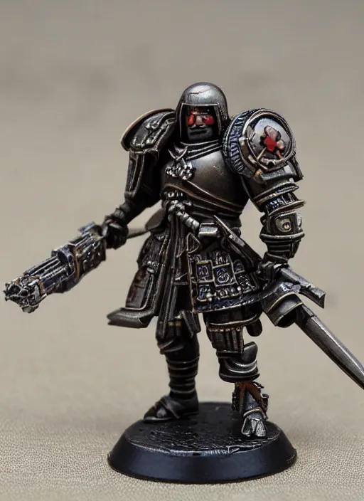 Image similar to 8 0 mm resin detailed miniature of a warhammer 4 0 k futuristic roman warror, product introduction photos, 4 k, full body,