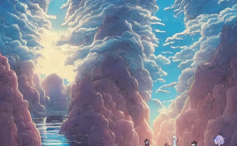 Image similar to A movie named A river of light made by Studio Ghibli,fantasty art, very detailed, beautiful, trending in pinterest