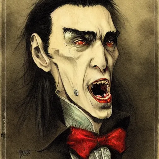 Prompt: dracula count high resolution, high quality, by jean - baptiste monge