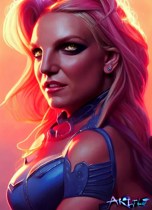 Prompt: britney spears as marvel's hellcat, intricate, elegant, glowing lights, highly detailed, digital painting, artstation, glamor pose, concept art, smooth, sharp focus, illustration, art by artgerm and greg rutkowski, artey freytag