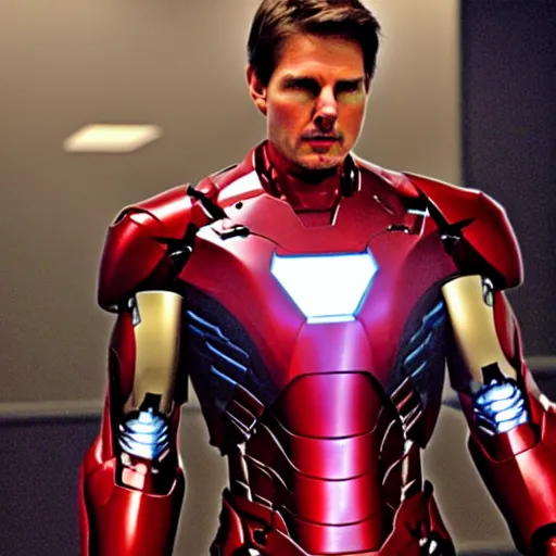 Prompt: tom cruise as superior iron man