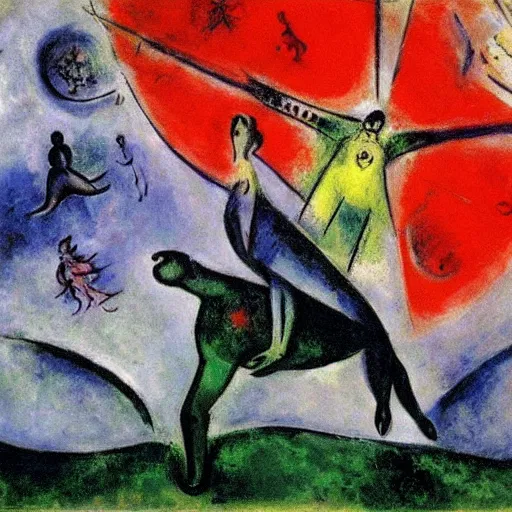 Image similar to A painting by Chagall, fly