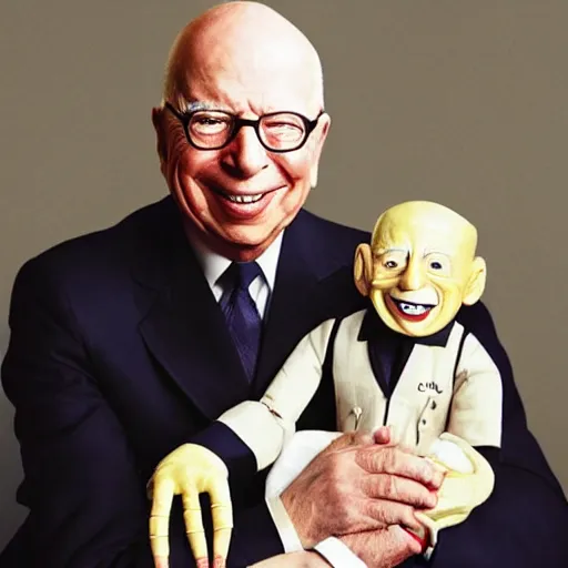 Image similar to UHD candid color photo of 'Klaus Schwab wearing Nazi uniform' holding a 'ventriloquist dummy of Joe Biden', accurate faces, UHD, photorealistic, correct face, photo by Annie Leibowitz