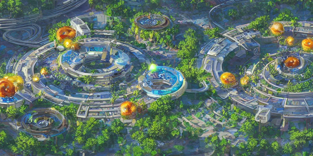 Premium AI Image  Aerial view of a solarpunk city