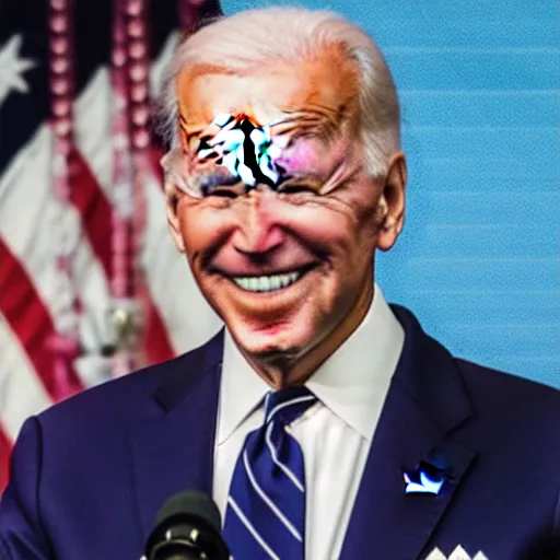 Image similar to president joe biden but he is obese