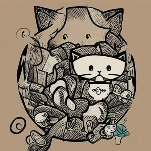 Image similar to one very cute Cat Kawaii mcbess