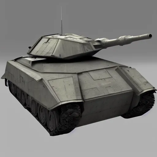 Image similar to futuristic military tank concept art, 3d model, art station