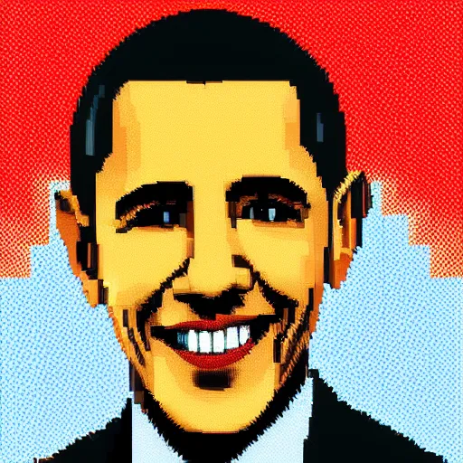 portrait of barack obama, pixel art, colorful, | Stable Diffusion | OpenArt