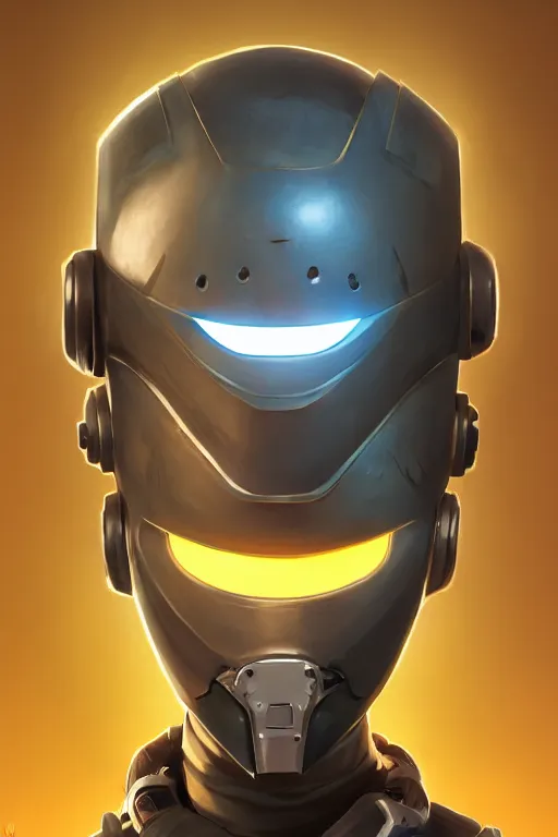 Image similar to epic mask helmet robot ninja portrait stylized as fornite style game design fanart by concept artist gervasio canda, behance hd by jesper ejsing, by rhads, makoto shinkai and lois van baarle, ilya kuvshinov, rossdraws global illumination radiating a glowing aura global illumination ray tracing hdr render in unreal engine 5