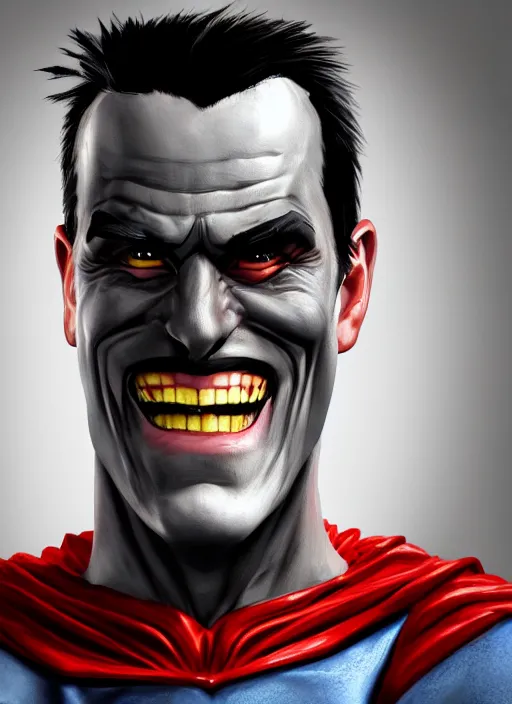 Image similar to character portrait of Steve-O laughing playing Batman, digital art, trending on artstation, 4k