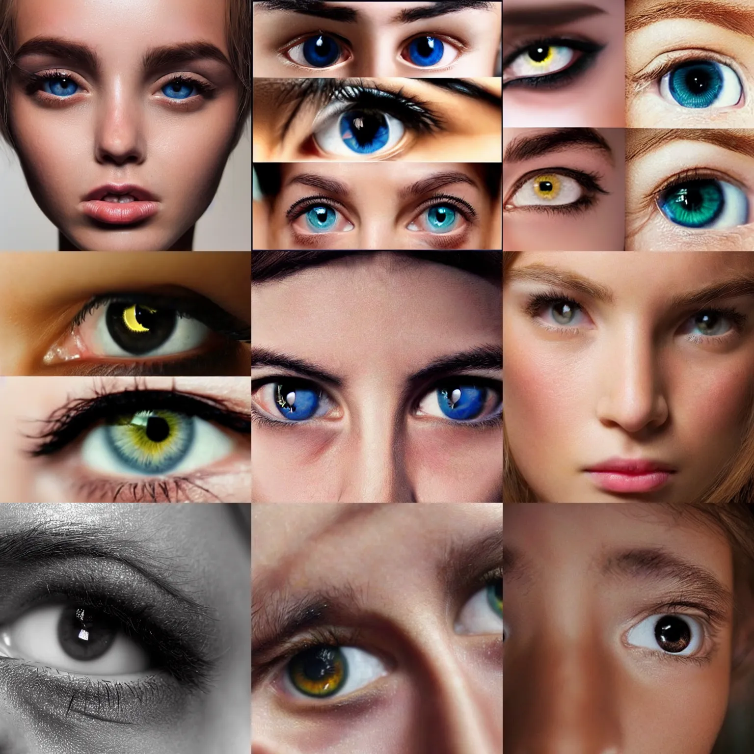 Prompt: human face very very very very beautiful eyes