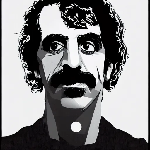 Prompt: literally just Frank Zappa's face, by every known artist, trending on Artstation
