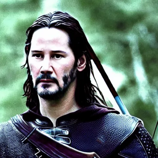 Image similar to Keanu Reeves as Legolas