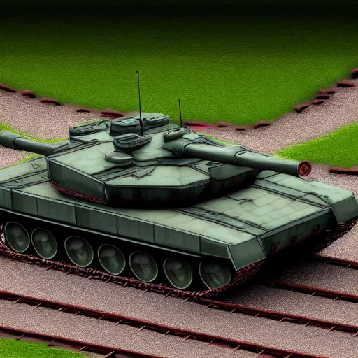 Prompt: russian main battle tank stylized crystal