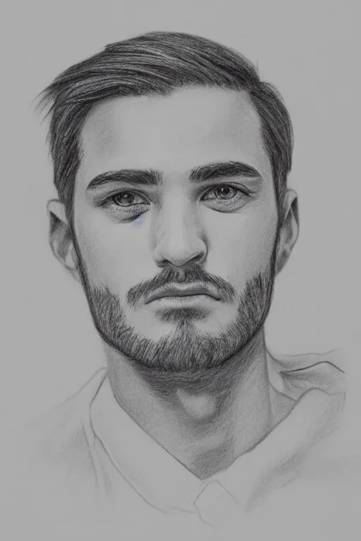 Image similar to notebook pencil drawing of a man