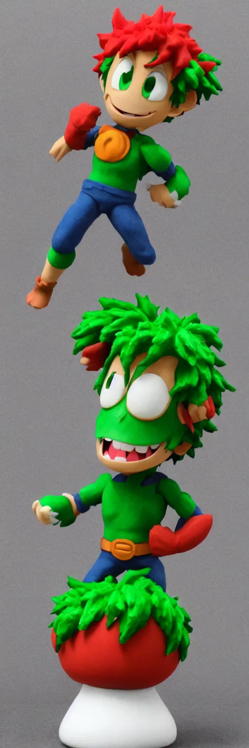 Prompt: 3d print of deku in pixar style