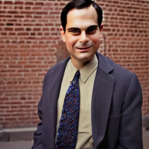 Image similar to closeup portrait of a Ben Shapiro , new york back street , by Steve McCurry and David Lazar, natural light, detailed face, CANON Eos C300, ƒ1.8, 35mm, 8K, medium-format print