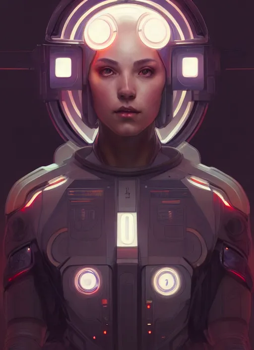 Prompt: symmetry!! portrait of space soldier, tech wear, scifi, glowing lights!! intricate elegant, highly detailed, digital painting, artstation, concept art, smooth, sharp focus, illustration, art by artgerm and greg rutkowski and alphonse mucha
