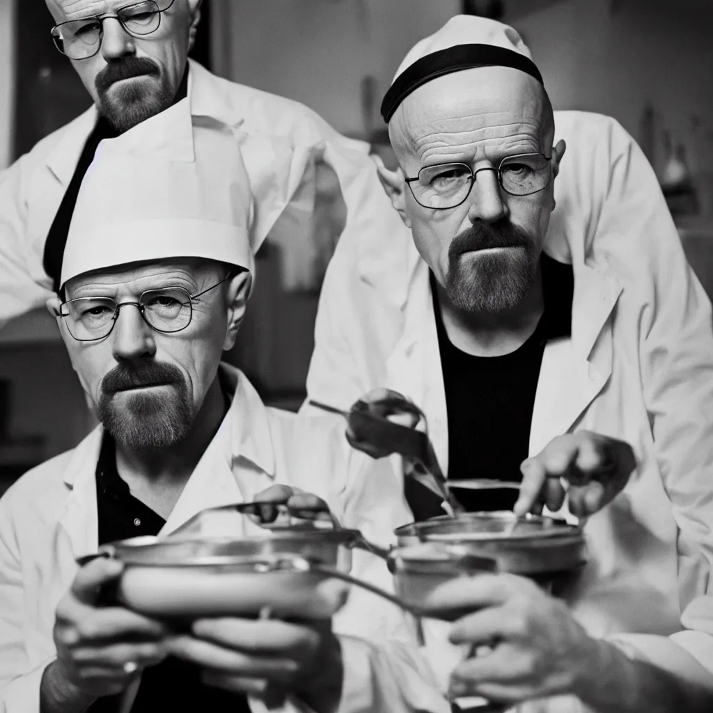 Prompt: heisenberg, cooking, photo, 4 k