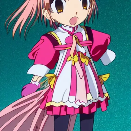 Image similar to Sakura Kinomoto from cardcaptor sakura ghibl movie style, miyazaki