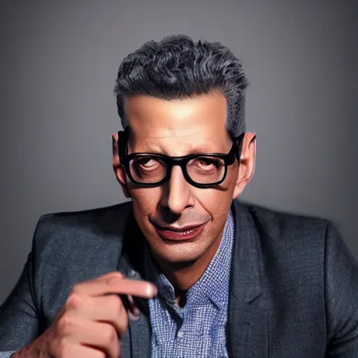 Image similar to hyperrealistic jeff goldblum, by istvan sandorfi & thomas eakes & xiang duan, perfect facial symmetry, dim volumetric cinematic lighting, photorealistic, 8 k octane comprehensive render, post - processing, extremely hyper - detailed, intricate, lifelike texture, epic composition, masterpiece, trending on artstation, stunning!!,