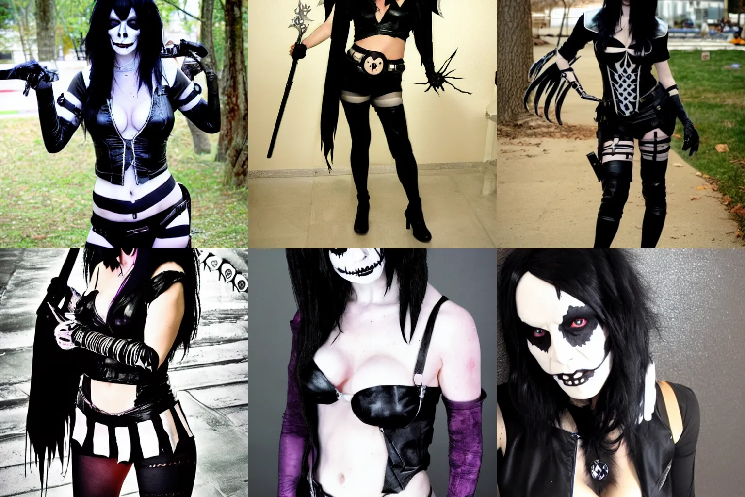 Prompt: cosplay of death from sandman