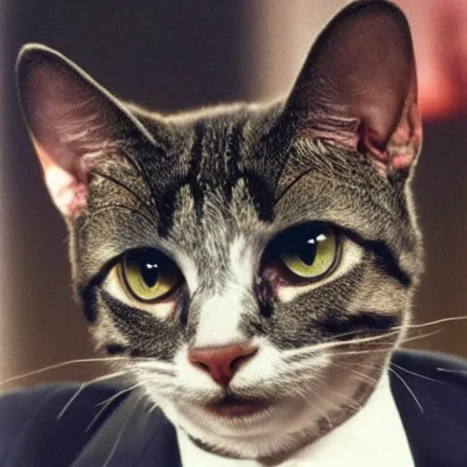 Image similar to Rowan Atkinson as a cat