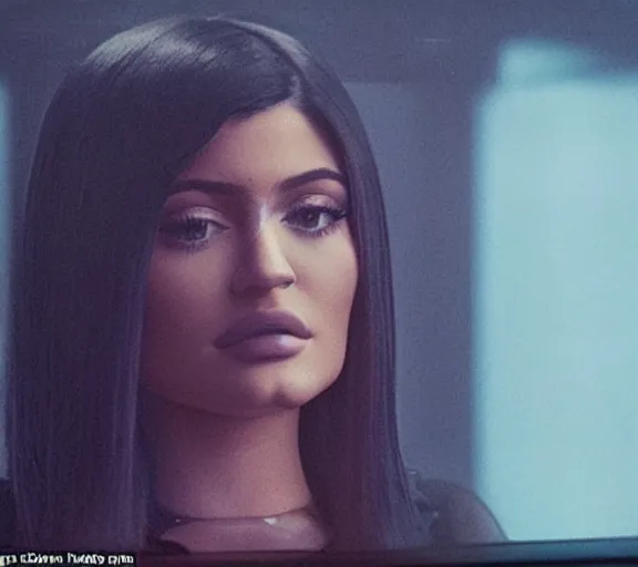 Image similar to a movie still of kylie jenner as a joi hologram in the movie blade runner 2 0 4 9