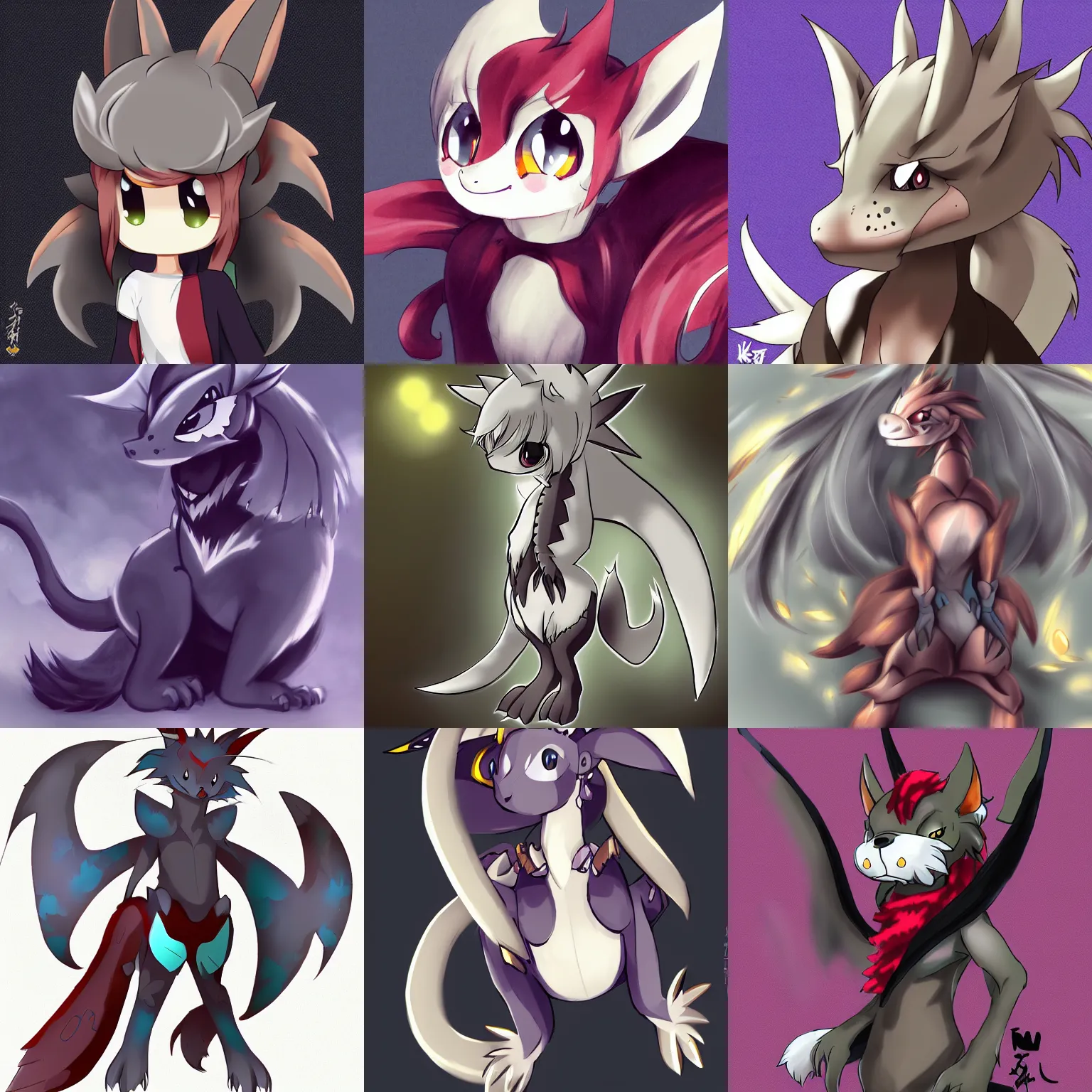 Image similar to cute kemono anthro dragon, trending on pixiv