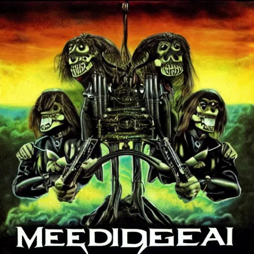 Image similar to megadeth, album cover, band name,