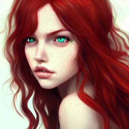 beautiful irish lass with red wavy hair and emerald | Stable Diffusion ...