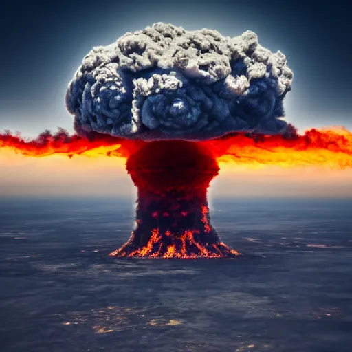 Prompt: nuclear explosion highly detailed 8 k, rule of thirds