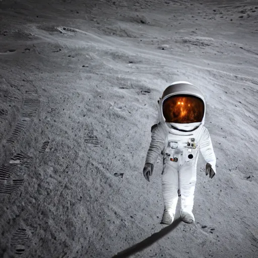 Prompt: a white hoodie on the moon surface