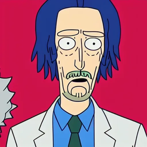 Image similar to Keanu reeves In Rick and Morty 4K detailed super realistic