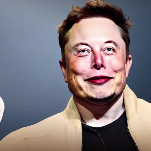 Image similar to a surprised elon musk as a youtube influencer reacting to a potato, highly detailed, photography, 4 k, cinematic lighting