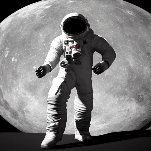 Prompt: apollo 8 earthrise astronaut wearing a cowboy hat, octane render, blender render, unreal engine, 3 5 mm