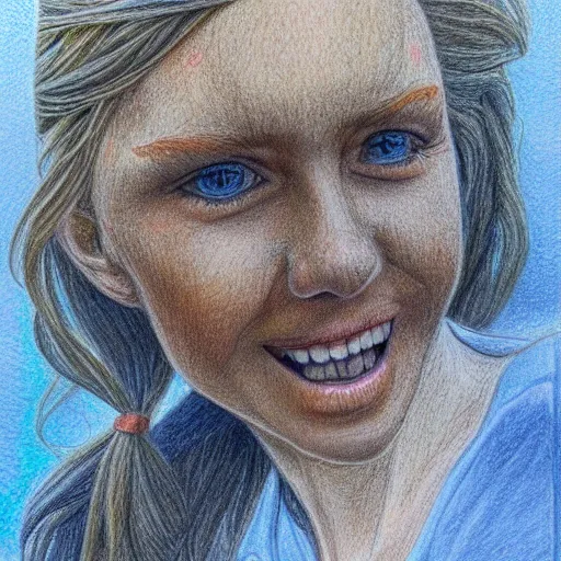 Image similar to Colored pencil art on paper, highly detailed, artstation, PrismaColor