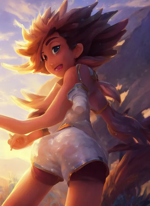 Image similar to motivational taliyah, from league of legends, superb cosplay, exhibant au naturel, jungling, in shape, hyper detailed, digital art, trending in artstation, cinematic lighting, studio quality, smooth render, unreal engine 5 rendered, octane rendered, art style by klimt and nixeu and ian sprigger and wlop and krenz cushart