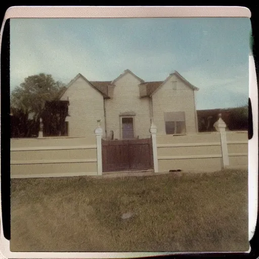 Image similar to polaroid coloured photo of a poltergeist paranormal activities with mirage