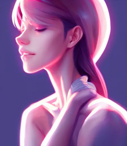 Image similar to drawing of a woman with a pretty face, a perfect body, wearing casual clothes, character design by charlie bowater, ross tran, artgerm, and makoto shinkai, detailed, soft lighting, rendered in octane