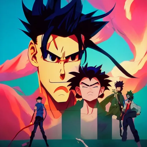 Image similar to face icon stylized minimalist yu yu hakusho, loftis, cory behance hd by jesper ejsing, by rhads, makoto shinkai and lois van baarle, ilya kuvshinov, rossdraws global illumination