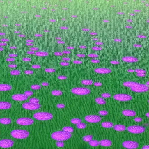 Image similar to puzzle pieces rain from the sky at a field of flowers. octane render, 8k.