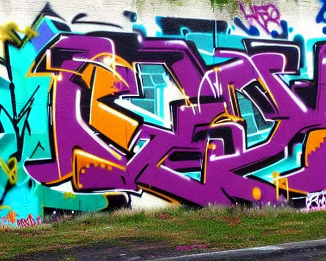 Prompt: a wall that has some graffiti on it, graffiti art by Derf, instagram contest winner, graffiti, lovecraftian, academic art, artwork