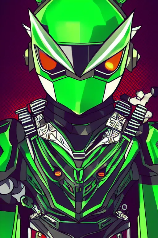 Image similar to random kamen rider. final fantasy style art, zelda style art, gta vice city style art, pop art, aesthetic art, stylish, elegant, adobe stock popular, concept art, without duplicate image, smooth, beautiful, highly details, sharp focus, illustration, intricate, high quality