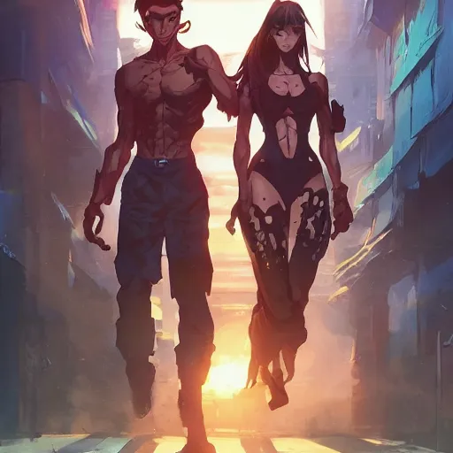 Image similar to hero world black lagoon, behance hd by jesper ejsing, by rhads, makoto shinkai and lois van baarle, ilya kuvshinov, rossdraws global illumination