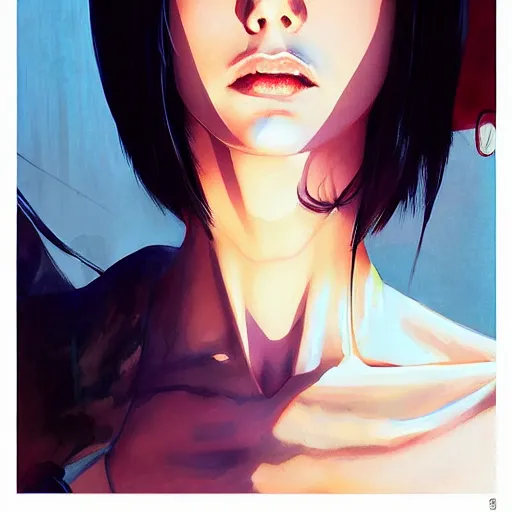 Prompt: ann hathaway portrait as manga girl, realistic shaded perfect face, fine details. anime. realistic shaded lighting poster by ilya kuvshinov katsuhiro otomo ghost - in - the - shell, magali villeneuve, artgerm, jeremy lipkin and michael garmash and rob rey