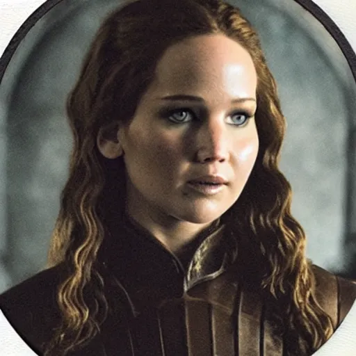 Image similar to polaroid shot of jennifer lawrence in game of thrones audition