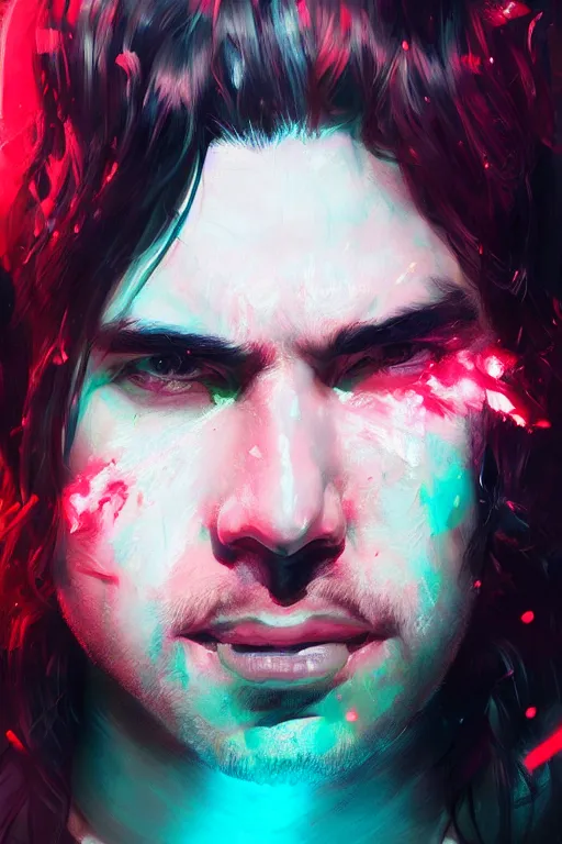 portrait of andrew wk, busted nose, party hard in | Stable Diffusion ...