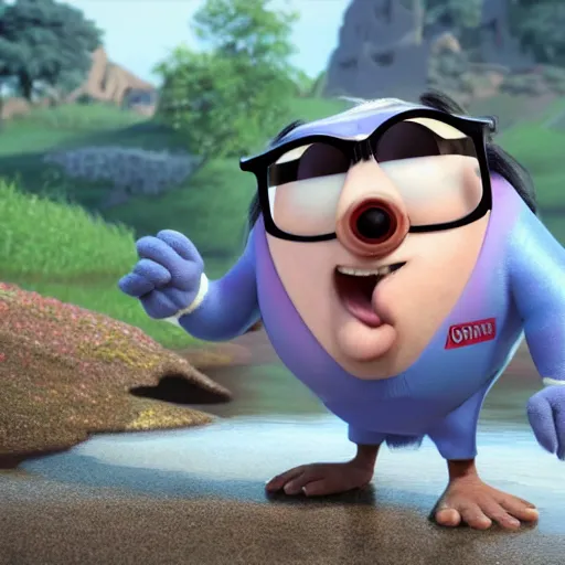 Prompt: booder as a pixar disney character from up ( 2 0 0 9 ), unreal engine, octane render, 3 d render, photorealistic